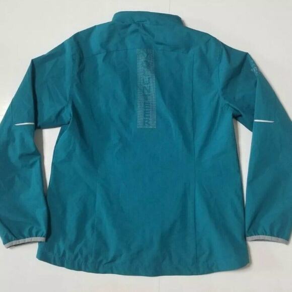 PERRY ELLIS WINDBREAKER JACKET ZIP OFF HOOD MIAMI SUPER BOWL LIV 2020 TEAL SZ M - Picture 2 of 11